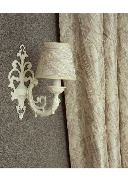 Bush Tekli Aplik Krem-Krem Desenli