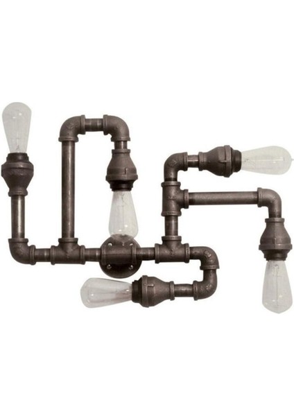 5 Başlıklı Endüstriyel Duvar Lambası Rustik Dekoratif Aplik Retro Duvar Apliği Dekor Avize modelleri