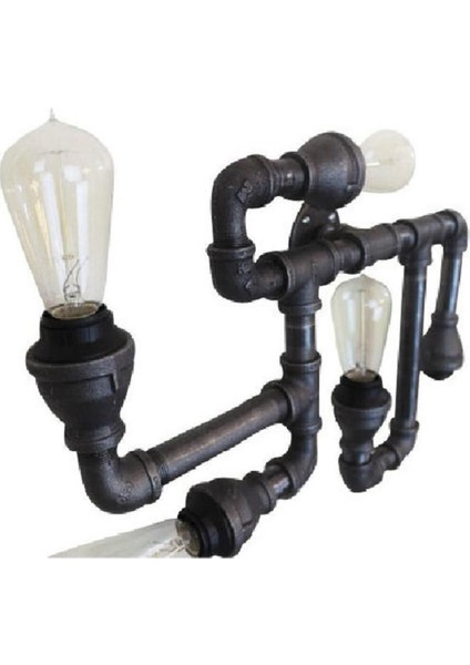 5 Başlıklı Endüstriyel Duvar Lambası Rustik Dekoratif Aplik Retro Duvar Apliği Dekor Avize fırsatları