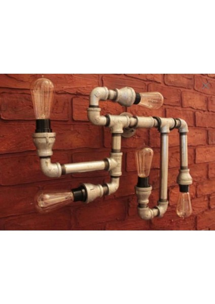 5 Başlıklı Endüstriyel Duvar Lambası Rustik Dekoratif Aplik Retro Duvar Apliği Dekor Avize indirimleri