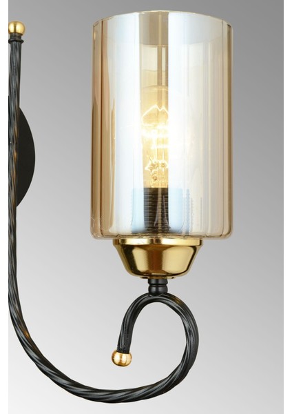 Siyah Kule Silindir Camlı Modern Aplik fiyatları