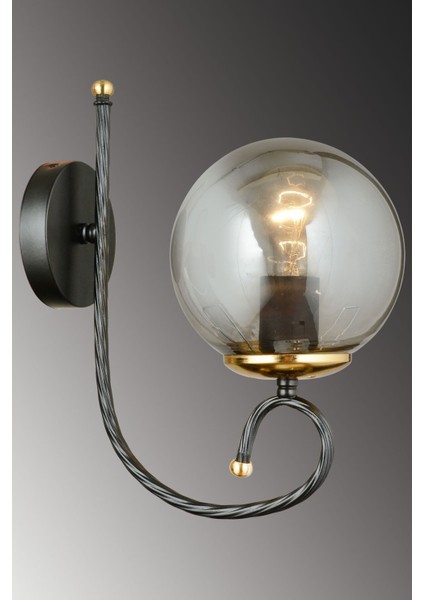 Siyah Kule Füme Camlı Modern Aplik fiyatları