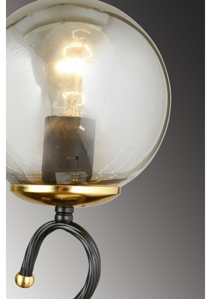 Siyah Kule Füme Camlı Modern Aplik modelleri