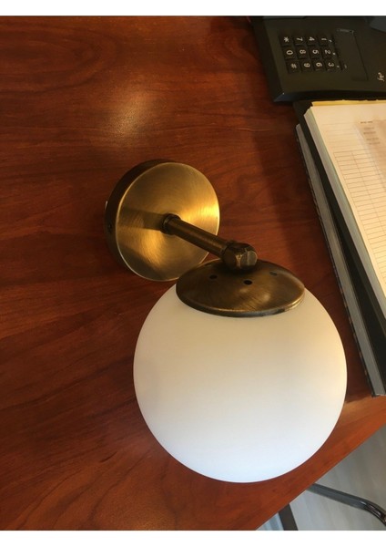 Dali Eskitme Kaplamalı Duvar Aplik - Beyaz Cam