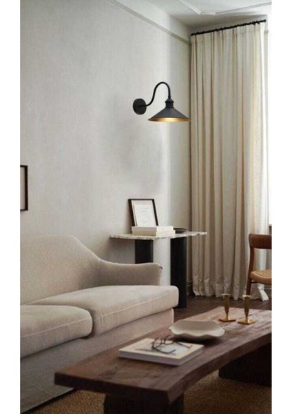 Mylights 23CM Retro Rustik Metal Duvar Aplik Vintage Aplik Gece Lambası