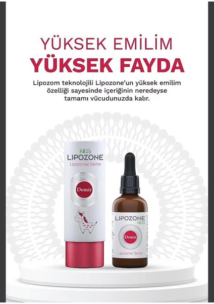 2li Lipozone Kids Lipozomal Çocuk Oral Damla Demir Takviyesi modelleri