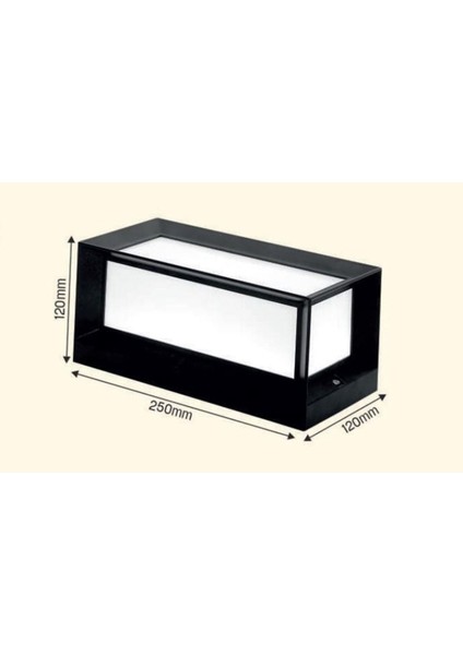 Zita 25CM 12W G.ışığı 3000K Ultra Bahçe Duvar Aplik LED Aydınlatma Işık Su Geçirmez