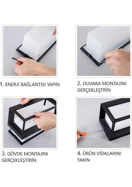 Zita 25CM 12W G.ışığı 3000K Ultra Bahçe Duvar Aplik LED Aydınlatma Işık Su Geçirmez