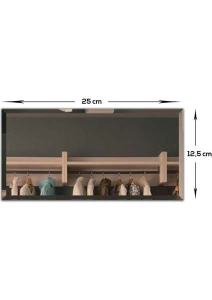 Aplik Aynası | Bronz Ayna | 4'lü Takım | 12,5cm x 25CM fiyatları