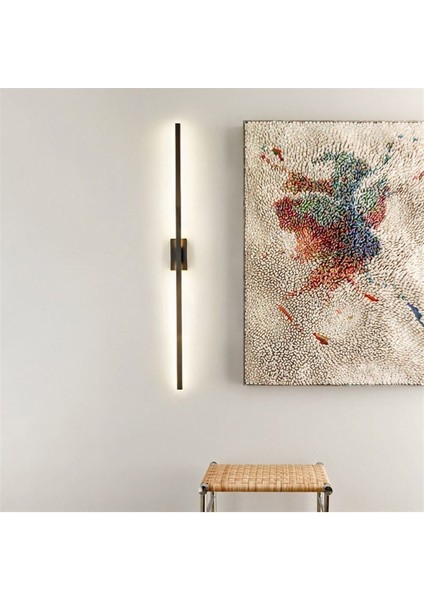 Duvar Aydınlatması,çubuk Aplik,lamba,modern LED 70 cm Q16MM SIYAH-6500K