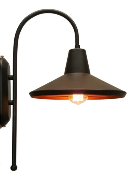 Retro Rustik Dekoratif Metal Siyah Baston Kol Vintage Aplik