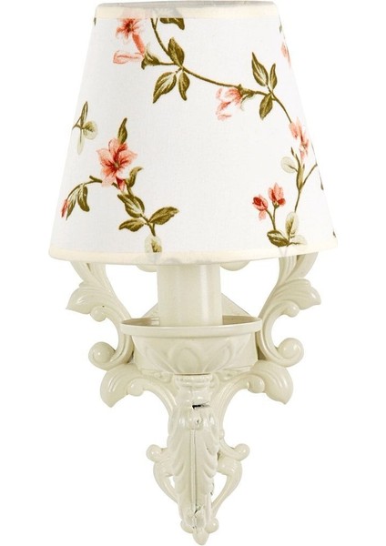 Aline Tekli Aplik Krem-Kahve Çiçekli