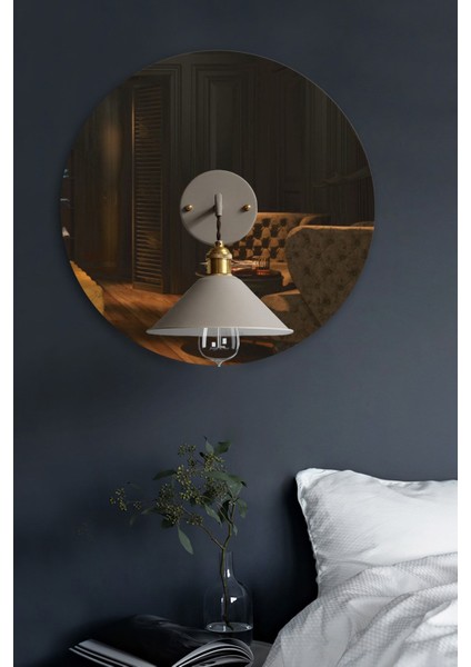 Aplik Aynası | Bronz Ayna | ÇAP50CM