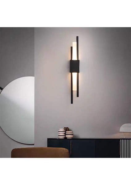 SIYAH-3000K Akrilikli Boru Duvar Lambası,led Aplik,modern Aydınlatma modelleri