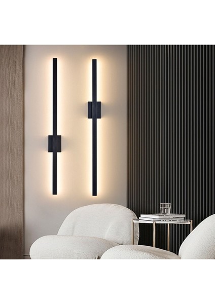 Kılıç Aplik,dekoratif Duvar Aydınlatma,modern Avize 70 cm SIYAH-4000K