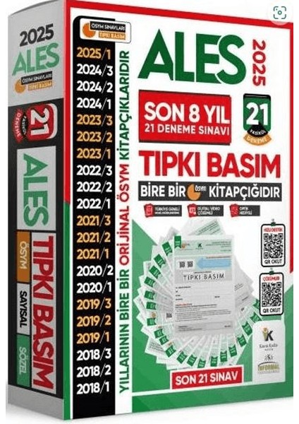 2025 Ales Ösym Tıpkı Basım En Ekonomik Çıkmış Soru 21LI Deneme Paketi Video/pdf Çözüm Türkiye Geneli