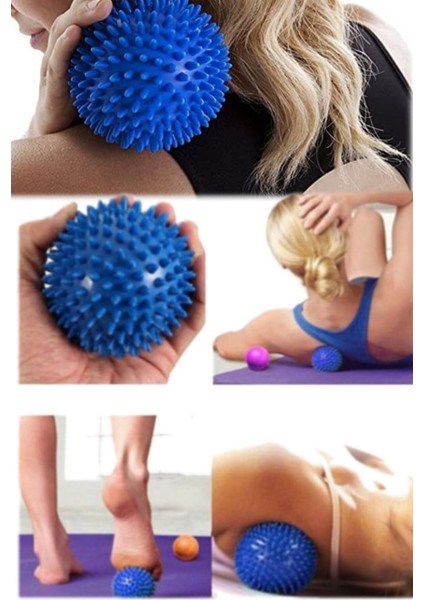 Profesyonel Fitness Cardio Pilates Büyük Boy 8 cm Dikenli Kas Duyu Uyarıcı Masaj Topu Spor Set modelleri