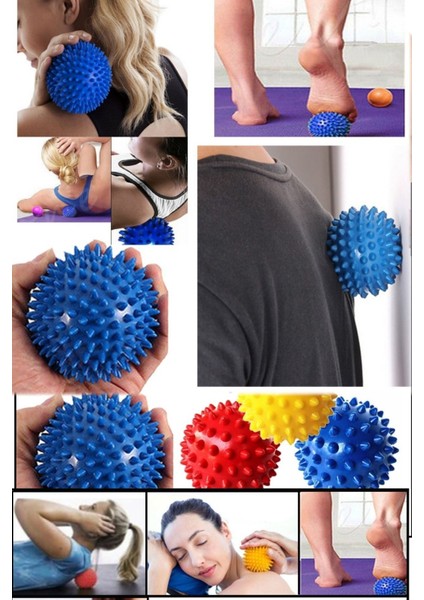 Profesyonel Fitness Cardio Pilates Büyük Boy 8 cm Dikenli Kas Duyu Uyarıcı Masaj Topu Spor Set indirimleri