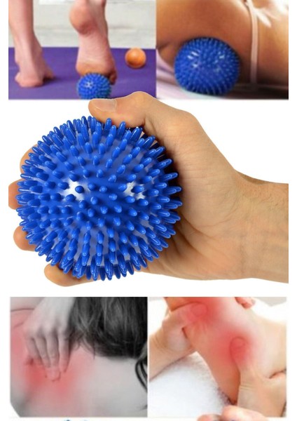 Profesyonel Fitness Cardio Pilates Büyük Boy 8 cm Dikenli Kas Duyu Uyarıcı Masaj Topu Spor Set