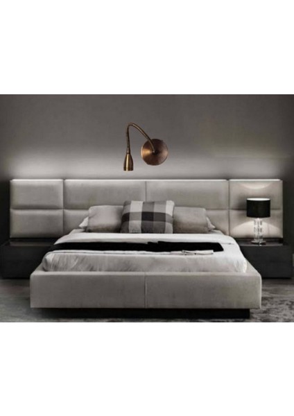 Mylights Eskitme Spralli LED Aplik Okuma Lambası 3W LED Gün Işığı Ampullü