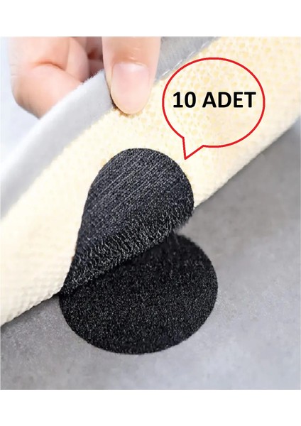 10 Adet Halı Kilim Koltuk Örtüsü Kaydırmaz Sabitleyici Cırt Yıkanabilir Kendinden Yapışkanlı Cırt