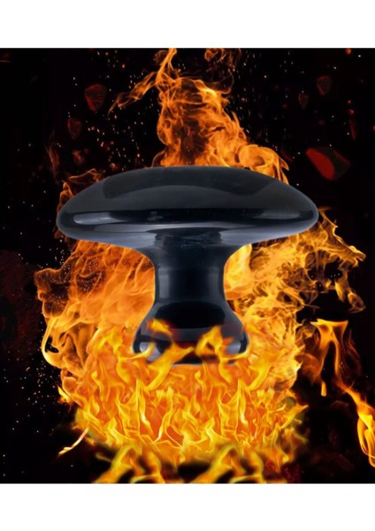 Doğal Mantar Masaj Taşı, Bazalt Volkanik, Tüm Vücut Spa ve Güzellik Bakımı Siyah