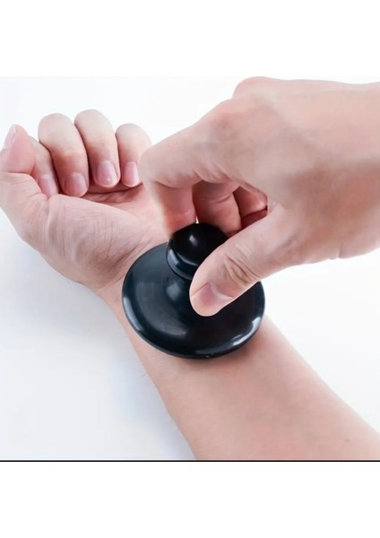 Doğal Mantar Masaj Taşı, Bazalt Volkanik, Tüm Vücut Spa ve Güzellik Bakımı Siyah fırsatları