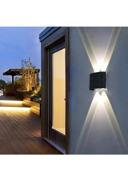 U2 Uranüs Siyah Kasa 10 W. Gün Işığı Dekoratif Çift Yönlü Iç ve Dış Mekan Bahçe Balkon Teras Aplik fiyatları