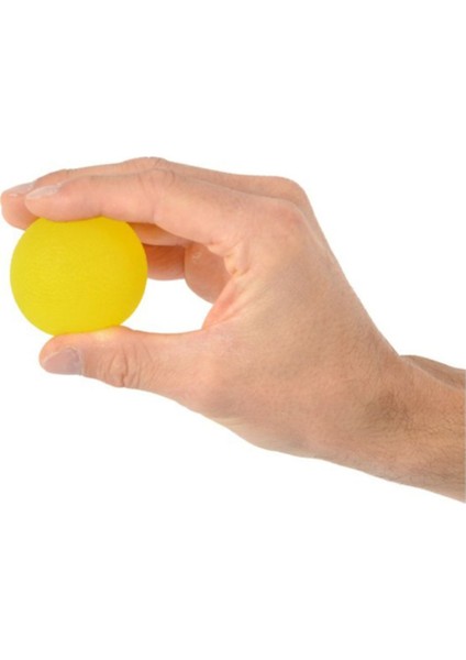 Hafif Dirençli Silikon El Egzersiz Topu, Sarı, Dayanıklı ve Konforlu Kullanım