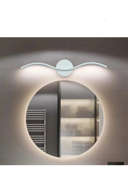 Diana Modern Tasarım Beyaz Renk Gün Işığı Ledli Banyo - Mutfak - Salon LED Duvar Aplik