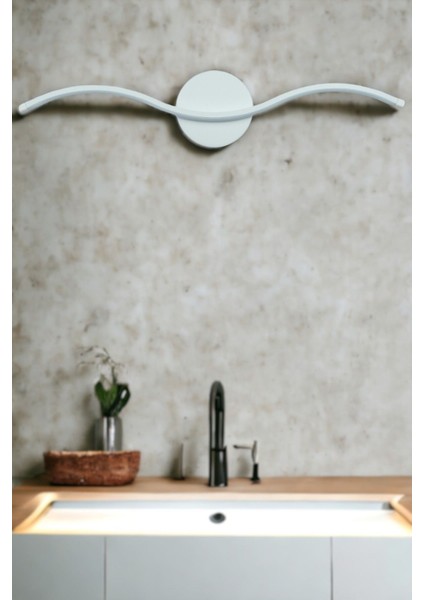 Diana Modern Tasarım Beyaz Renk Gün Işığı Ledli Banyo - Mutfak - Salon LED Duvar Aplik modelleri