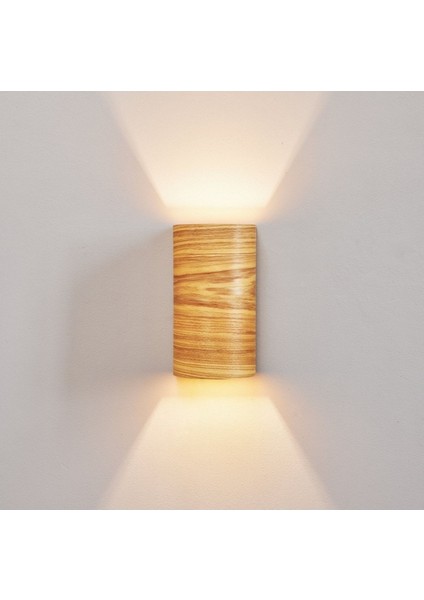 Bombe Kenarlı Yansıtma Tasarımlı Çift Yönlü Ahşap Salon Duvar Aplik Avize - Gu 10 Duy fiyatları