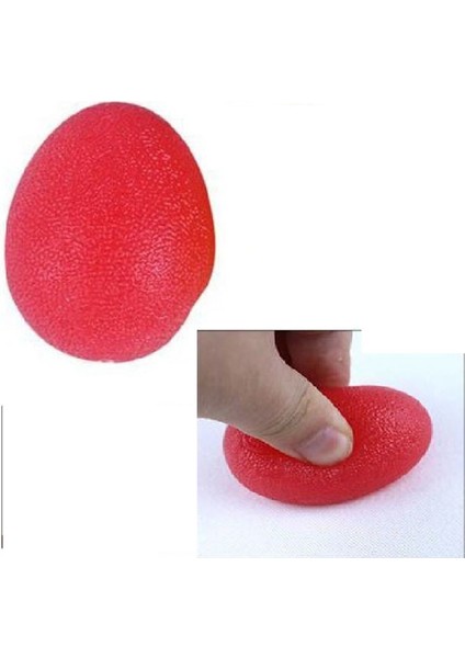 Kırmızı Silikon El Egzersiz Topu, Orta Sertlik, Fizik Terapi ve Günlük Egzersiz için