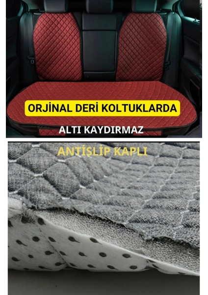 Bmw 2 Serisi F46 Gran Tourer 2015+TERLETMEZ Kaymaz Keten Oto Minder Kılıf Komple Set(7parça) Kırmızı modelleri