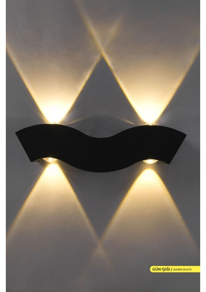 4W Çift Yönlü LED Duvar Aplik Iç ve Dış Mekan Dekoratif Aydınlatma