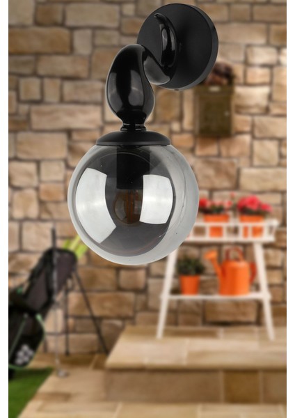 Çekya Aplik Siyah Füme Cam