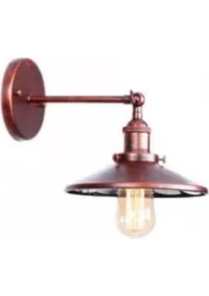 Retro,rustik Fırçalı Bakır Boya Hareketli Başlık Duvar Aplik Şapka ÇAPI:23CM