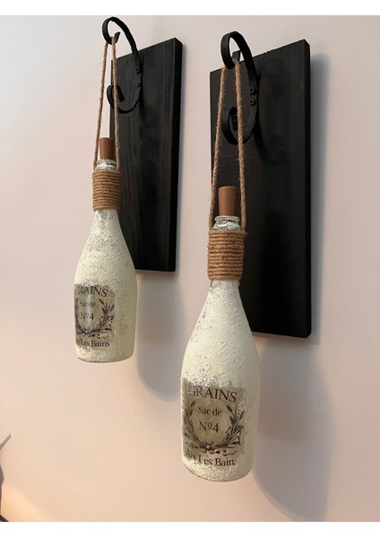 Kopya - Tıpa Peri LED Işıklı Siyah Ahşap Cam Şampanya Şişesi Duvar Aplik 2'li Set fırsatları