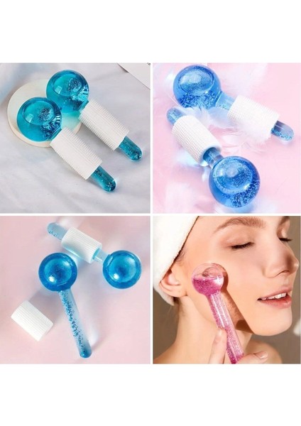 Mavi Soğuk Buz Küre Yüz ve Göz Soğuk Masaj Topu fırsatları