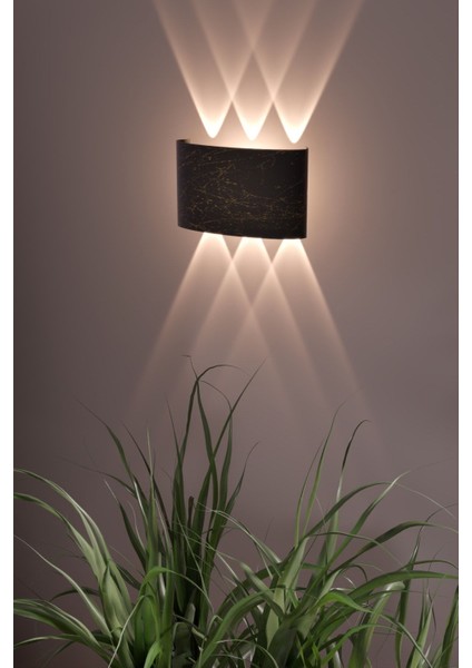 Uranüs Mermer Desen Kasa Gün Işığı Ledli Dekoratif Işık Süzmeli Iç Dış Mekan Modern Aplik