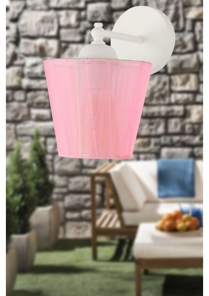 Ova Aplik Beyaz Açık Pembe Şapka