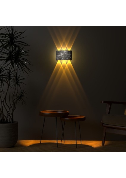 Uranüs Mermer Desen Kasa Amber Işık Ledli Dekoratif Işık Süzmeli Iç Dış Mekan Modern Aplik fiyatları