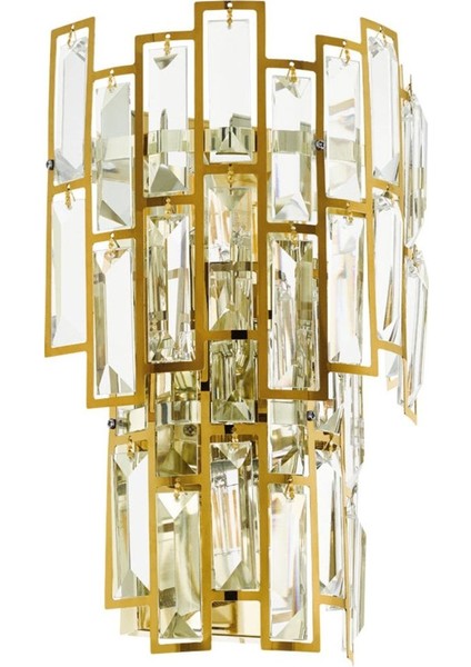 39615 Iç Mekan " Calmeılles " Pirinç Renk Dökme Çelik Duvar Lambası IP20 E14 Max: 3X25W En: 21,