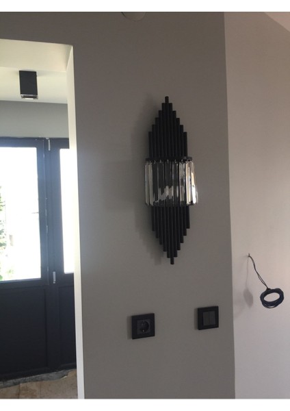 Siyah Renk Aplik Duvar Lambası Salon Koridor Otel Restoran Dekoratif Aplik fiyatları