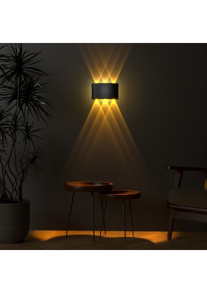 Uranüs Amber Işık Ledli Dekoratif Işık Süzmeli Iç ve Dış Mekan Modern Bahçe Balkon Salon Teras Apli modelleri