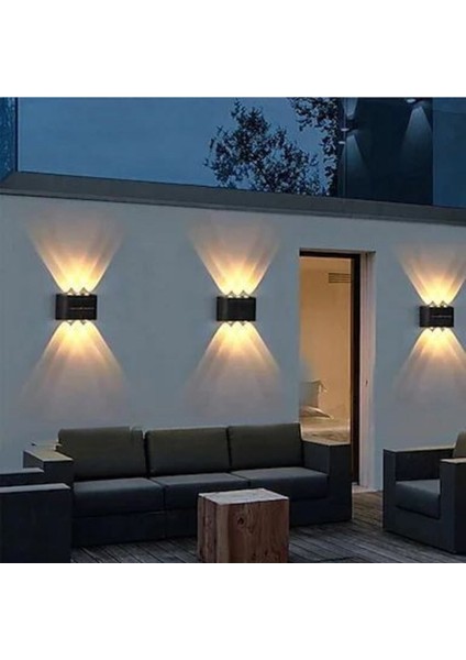 Uranüs Amber Işık Ledli Dekoratif Işık Süzmeli Iç ve Dış Mekan Modern Bahçe Balkon Salon Teras Apli