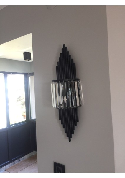 Siyah Renk Aplik Duvar Lambası Salon Koridor Otel Restoran Dekoratif Aplik indirimleri