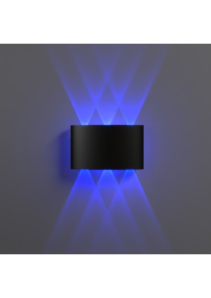 Uranüs Mavi Işık Ledli Dekoratif Işık Süzmeli Iç ve Dış Mekan Bahçe Salon Teras Veranda Duvar Aplik