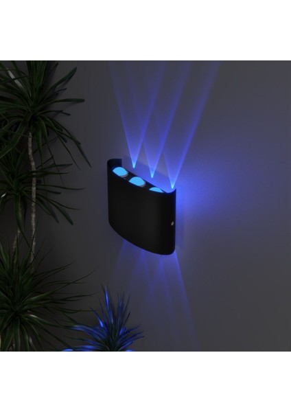 Uranüs Mavi Işık Ledli Dekoratif Işık Süzmeli Iç ve Dış Mekan Bahçe Salon Teras Veranda Duvar Aplik fırsatları