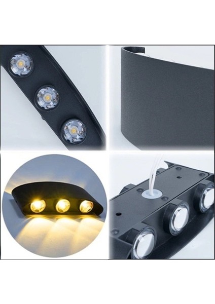 Uranüs Mavi Işık Ledli Dekoratif Işık Süzmeli Iç ve Dış Mekan Bahçe Salon Teras Veranda Duvar Aplik